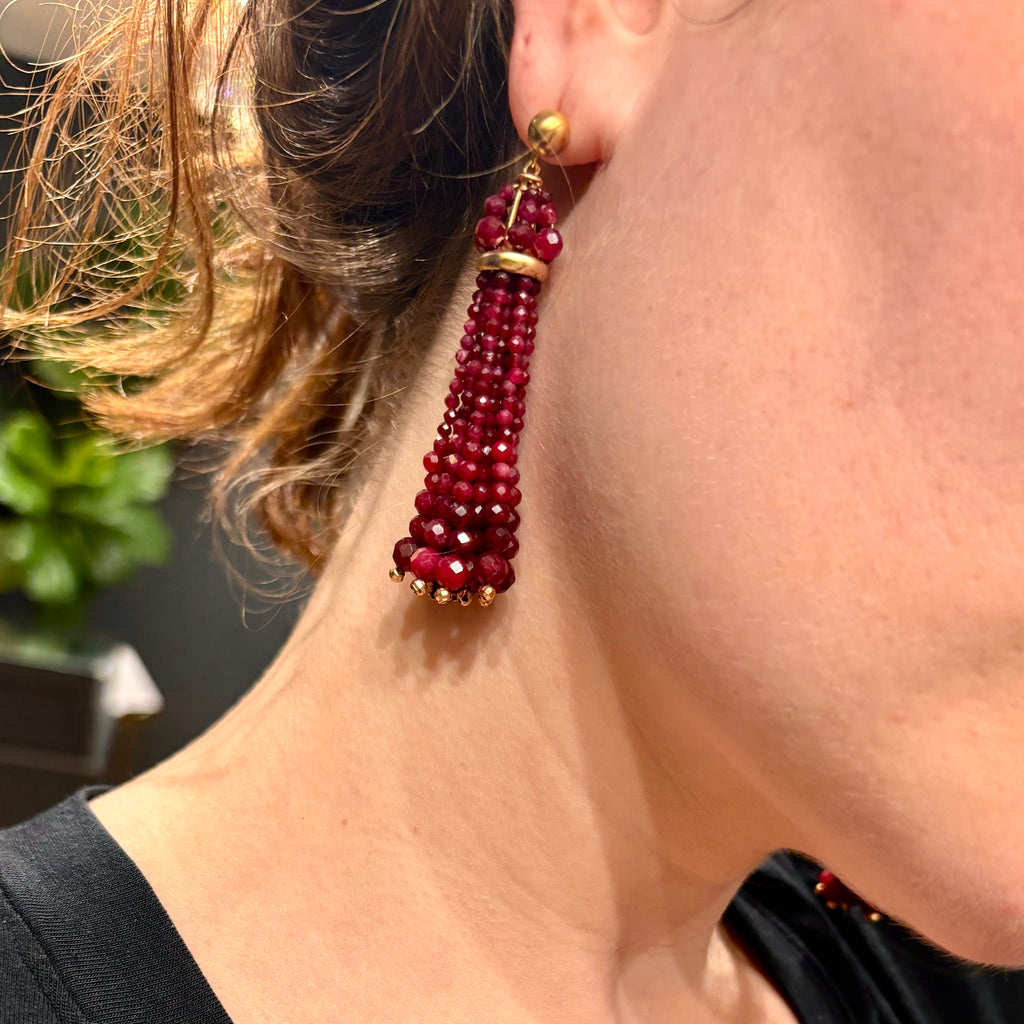 Vintage Ruby Pearl Pendant Earrings | Plaza Jewellery English Vintage  Antique Unique Jewellery